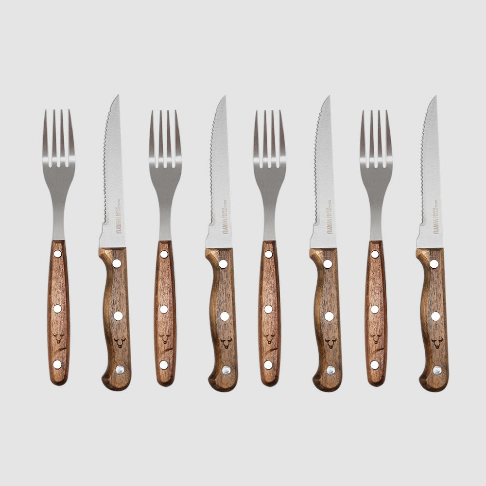 Set Cuchillos Y Tenedores Prm 8 Pcs Wayu