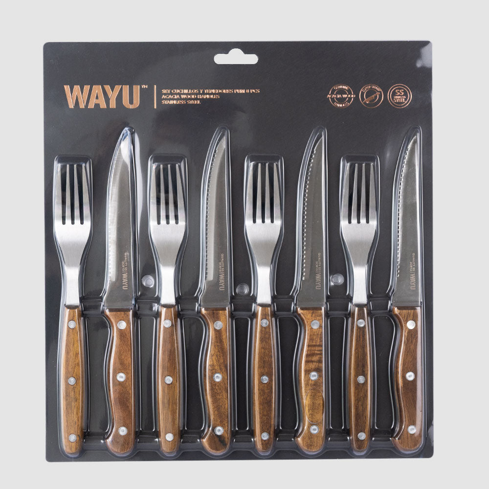 
                  
                    Set Cuchillos Y Tenedores Prm 8 Pcs Wayu
                  
                
