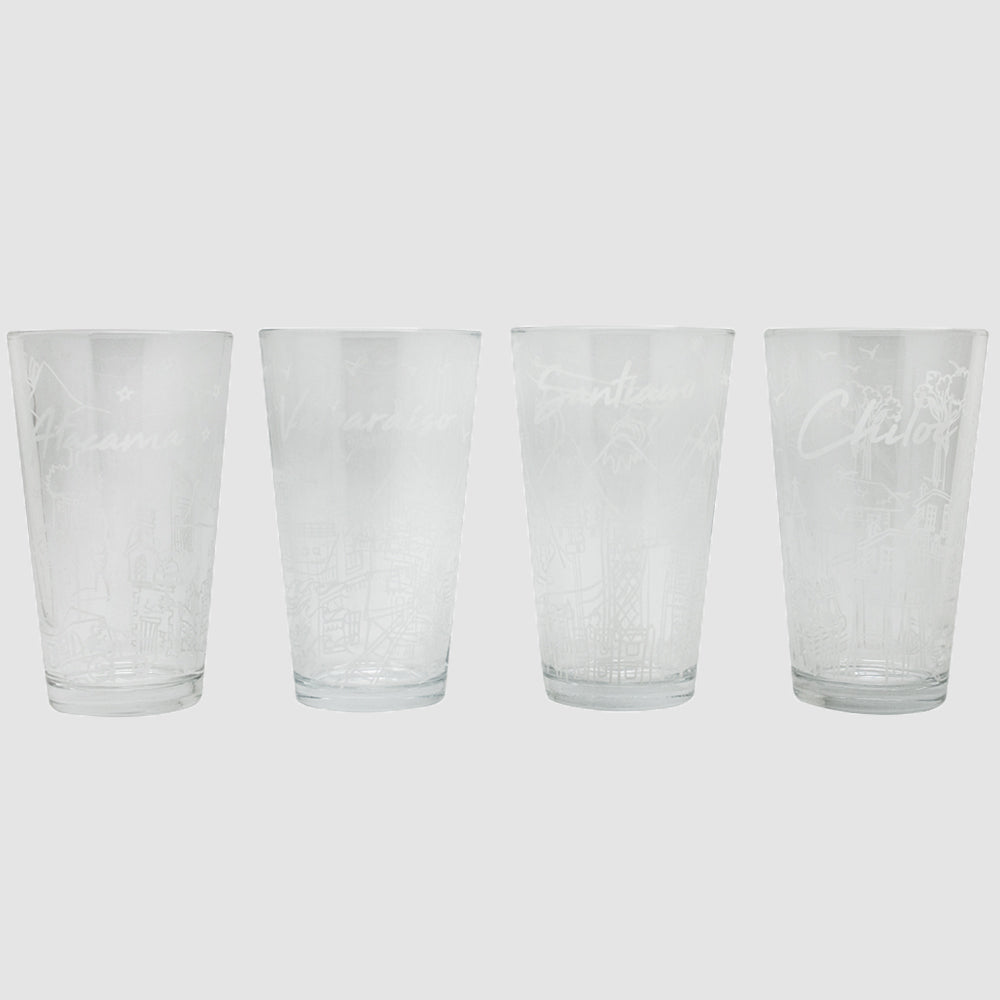 Set 4 Vasos Chile Collection Glasso