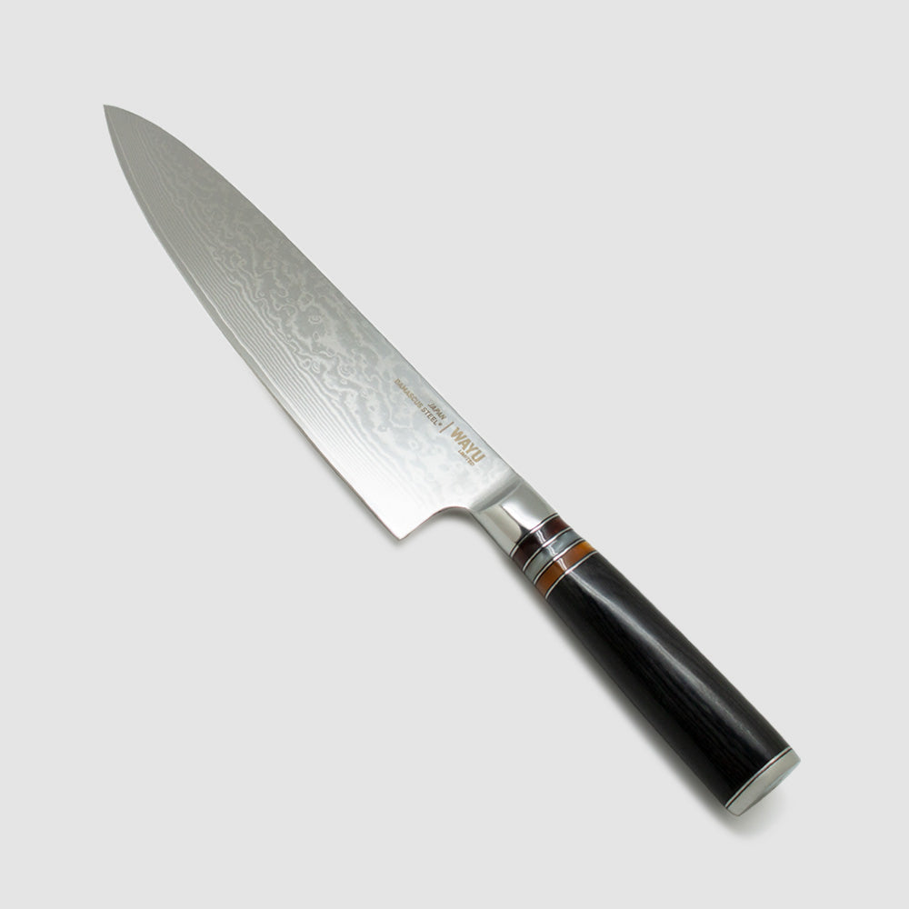 Cuchillo Damascus Black Pakka Wayu Limited