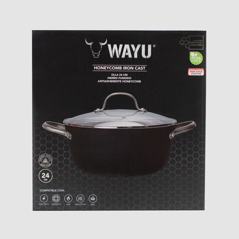 
                  
                    Olla 24Cm con Tapa Iron Cast Honeycomb Wayu
                  
                