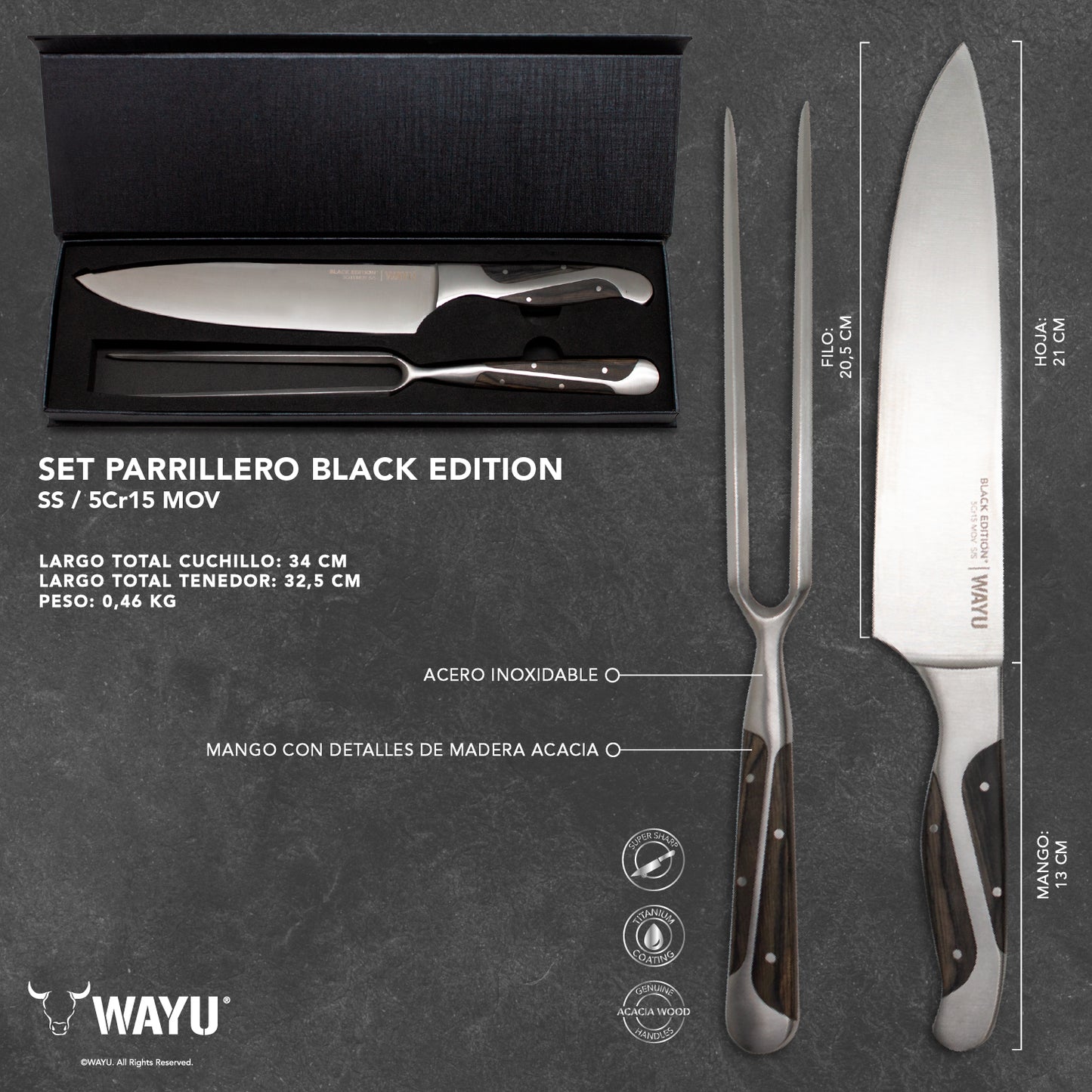 
                  
                    Set Parrillero Black Edition Wayu
                  
                