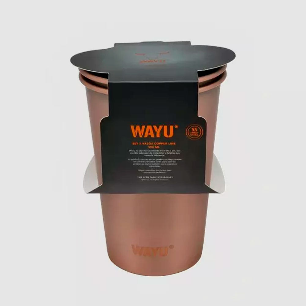 
                  
                    Set 2 Vasos 500ML Copper Line Wayu
                  
                