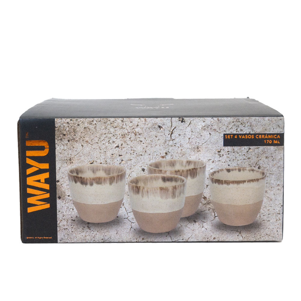 
                  
                    Set 4 Vasos Cerámica Wayu
                  
                