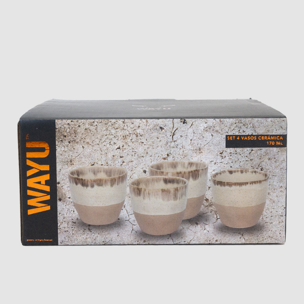 
                  
                    Set 4 Vasos Cerámica Wayu
                  
                