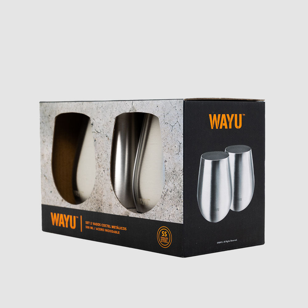 
                  
                    Set 2 Vasos Cocktail Metalicos 500ml Wayu
                  
                