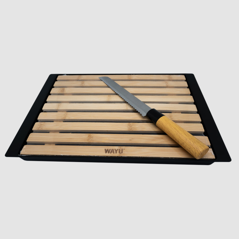 Set Tabla + Cuchillo Para Pan Wayu