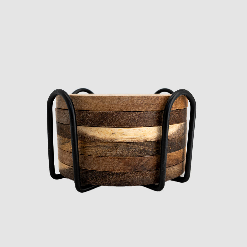 Set 6 Posavasos Madera Wayu