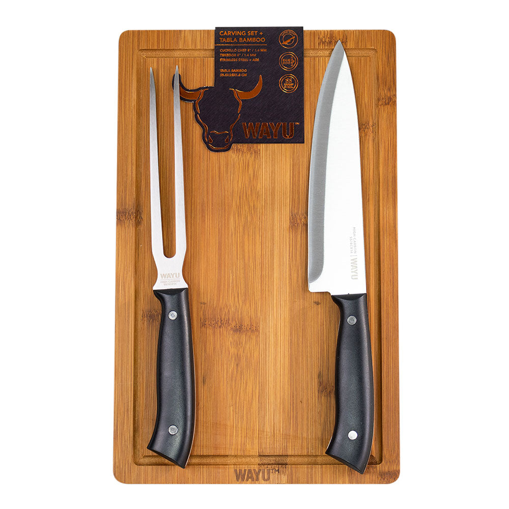 
                  
                    Carving Set + Tabla Bamboo Wayu
                  
                