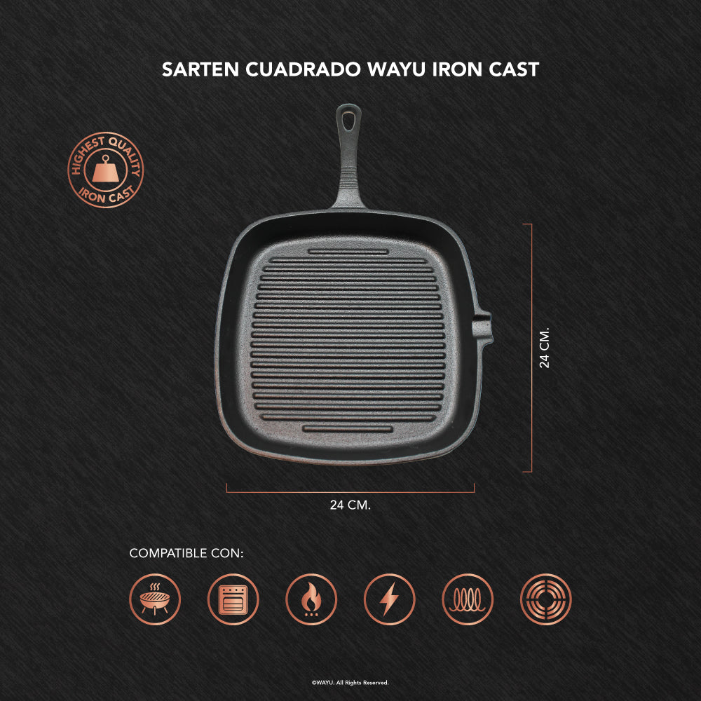 
                  
                    Sarten Cuadrado Iron Cast
                  
                