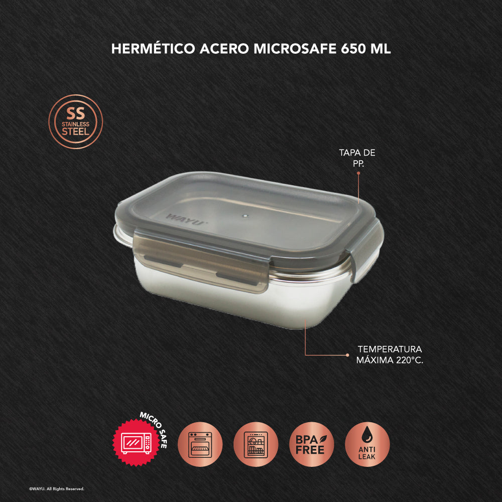 
                  
                    Hermetico Acero Microsafe 650 ML
                  
                