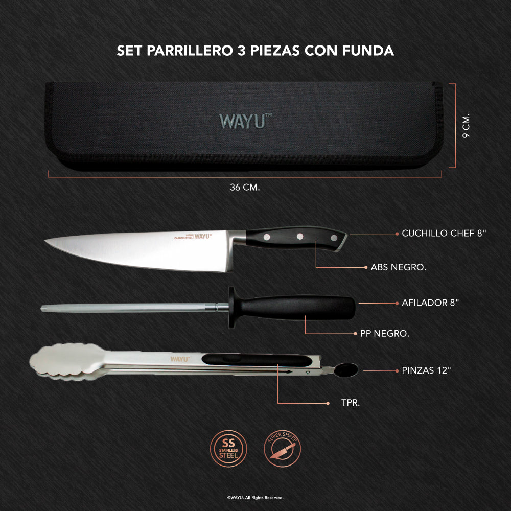 
                  
                    Set Parrillero 3 Piezas
                  
                