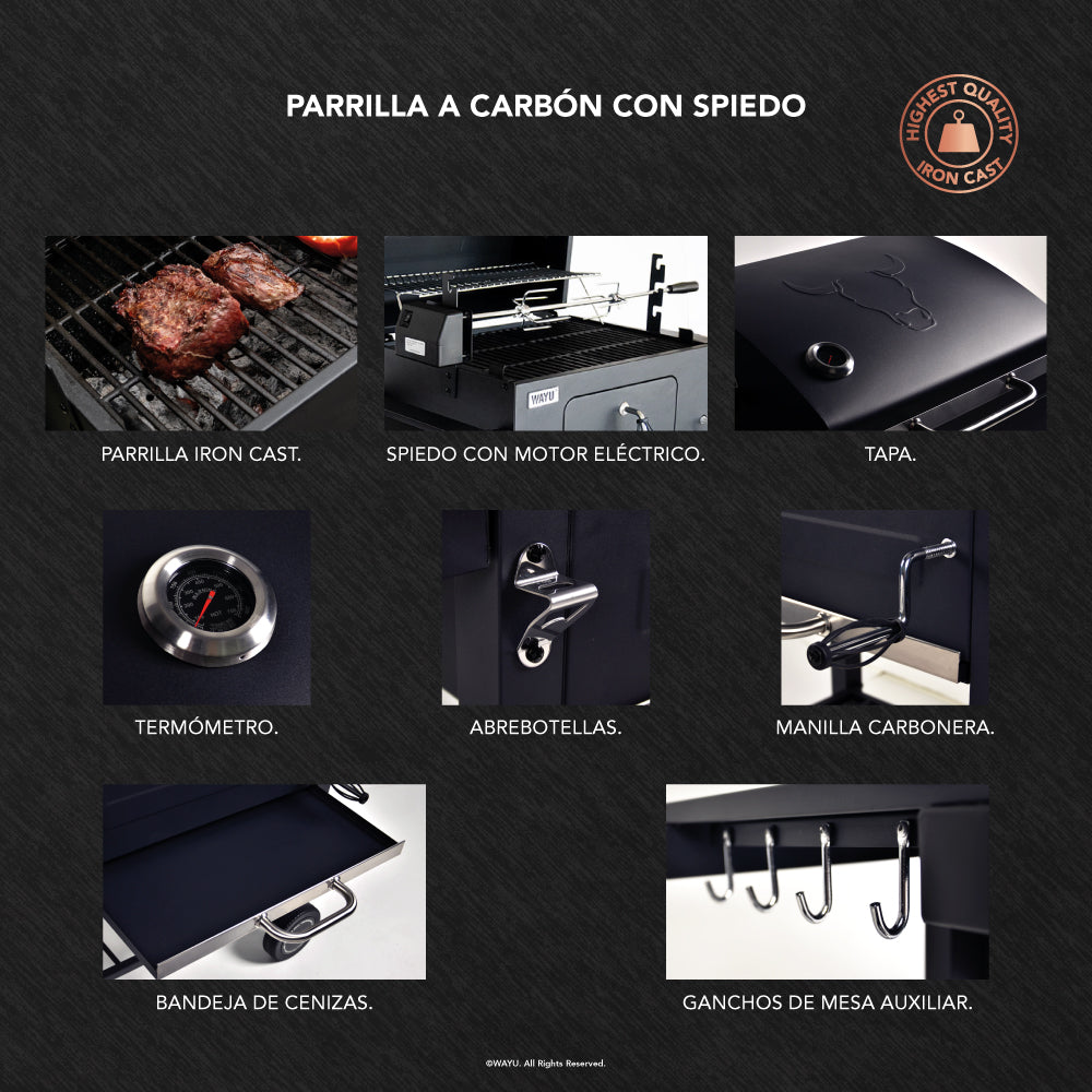 
                  
                    Parrilla a Carbón Con Spiedo
                  
                