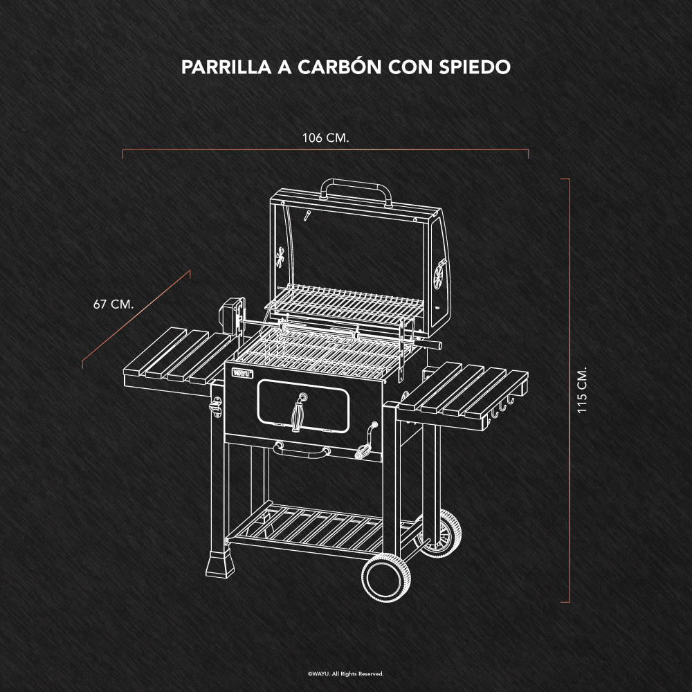 
                  
                    Parrilla a Carbón Con Spiedo
                  
                