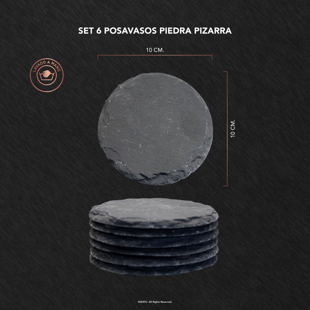 
                  
                    Set posavasos piedra pizarra
                  
                