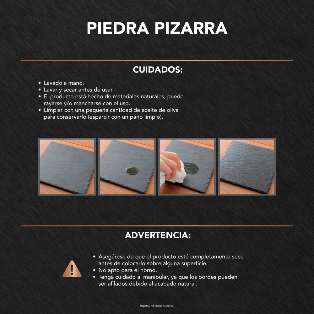 
                  
                    Plato Rectangular Piedra Pizarra 30 Cm
                  
                