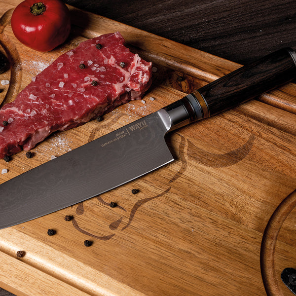 Cuchillo Damascus Brown